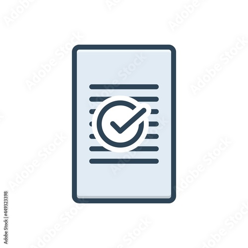 Color illustration icon for marked