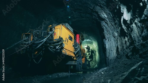 Boring complex installed in the underground mine photo