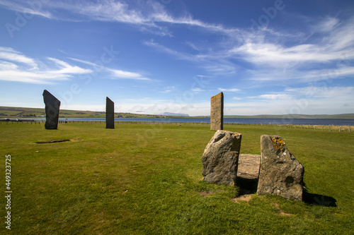 The ancient Standing Stones of Stenness in Orkney, Scotland, UK photo