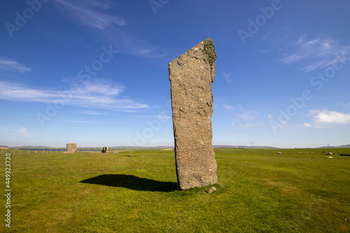 The ancient Standing Stones of Stenness in Orkney, Scotland, UK photo