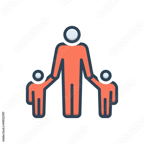 Color illustration icon for sons