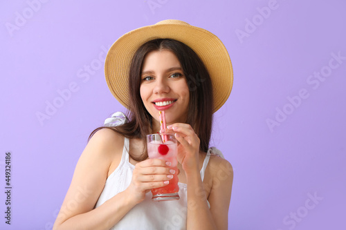 Beautiful young woman with ...