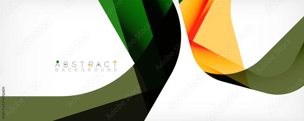 Minimal abstract background - color overlapping shapes on white with shadow lines. Vector Illustration For Wallpaper, Banner, Background, Landing Page Minimal abstract background - color overlapping shapes on white with shadow lines. Vector Illustration For Wallpaper, Banner, Background, Landing Page