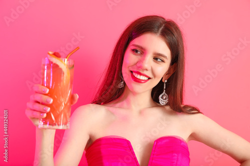 Beautiful young woman with ...