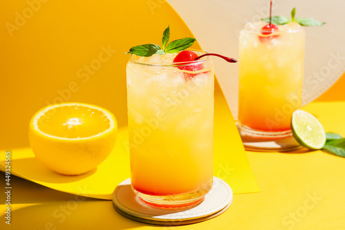 Wallpaper Mural Glasses of tasty Sex on the Beach cocktail on color background Torontodigital.ca