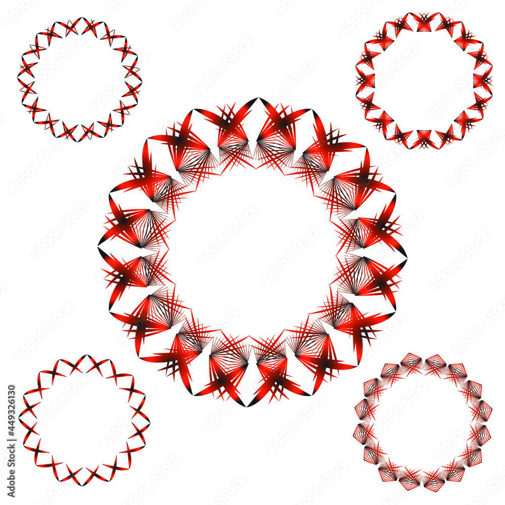Obraz premium Red design vector pattern. Geometric shapes from thin lines. Sign for mother and valentine's day celebration.