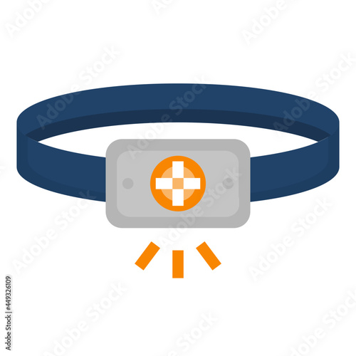 headlamp flat icon