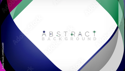 Abstract square shape with overlapping waves, minimal geometric background. Vector Illustration For Wallpaper, Banner, Background, Landing Page