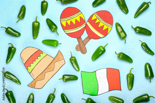 Green jalapeno peppers and ...