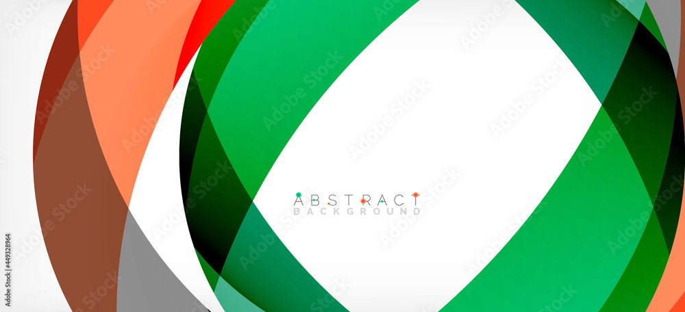 Color circle shapes, minimal geometric background. Trendy dynamic composition. Vector Illustration For Wallpaper, Banner, Background, Landing Page Color circle shapes, minimal geometric background. Trendy dynamic composition. Vector Illustration For Wallpaper, Banner, Background, Landing Page