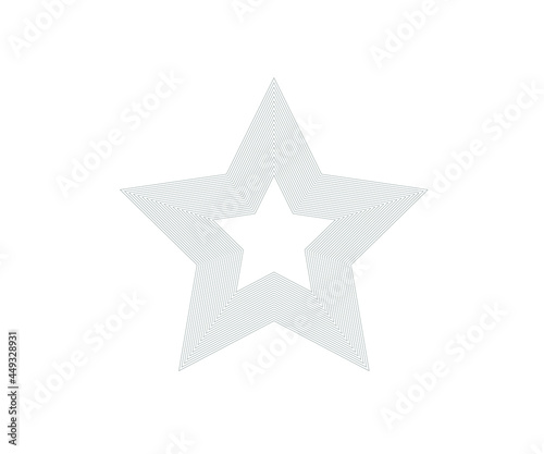 Star logo. Star lined icon, sign, symbol, Flat design, button, web. vector - illustration eps 10.