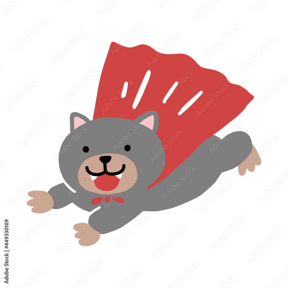 空を飛ぶスーパーヒーロー タスマニアデビルのベクターイラスト Stock ベクター Adobe Stock