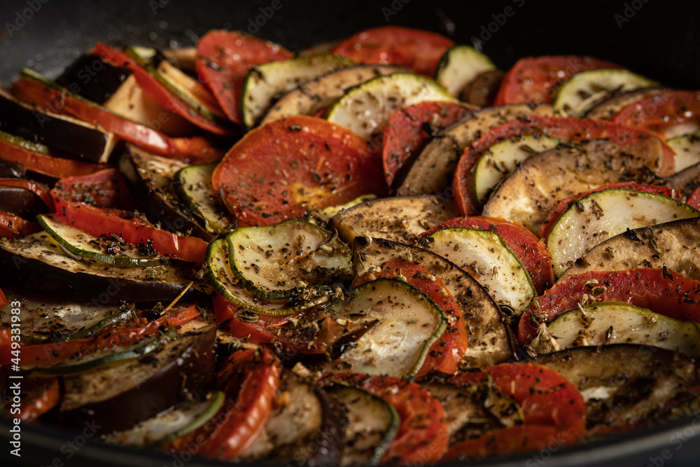 Exquisite traditional French dish ratatouille