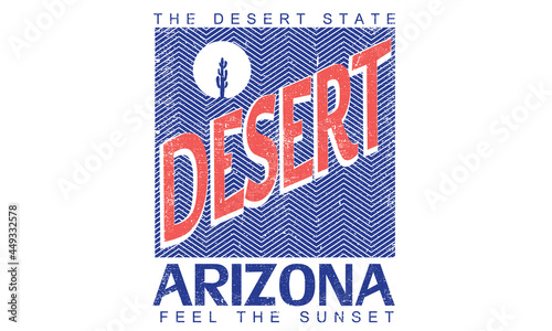 Arizona desert  print design for  patch, sticker, batch, apparel, logo, embroidery, etc. Explore more vintage artwork. Desert vibes t shirt print design. 