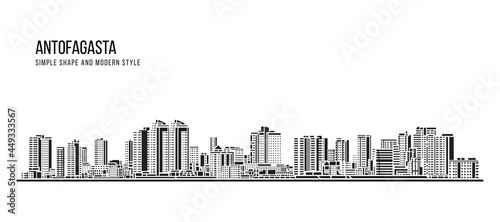 Cityscape Building Abstract Simple shape and modern style art Vector design - Antofagasta photo