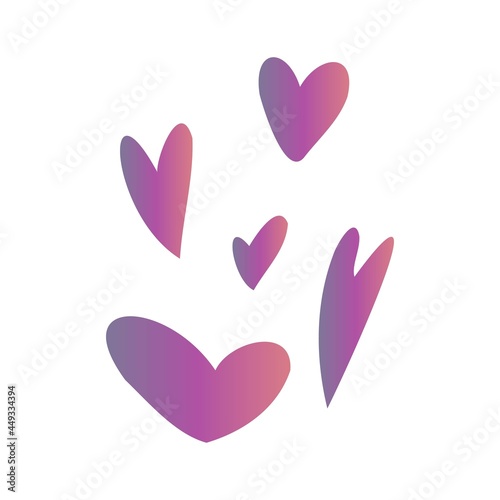Isolated vector illustration design of big pink heart card on white background