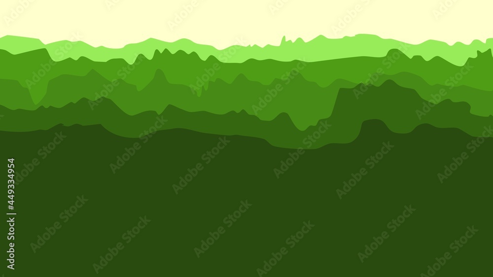 Abstract green forest or jungle landscape vector illustration. Forest or jungle layers vector illustration. Used for background, typography or content background, banner, backdrop. Abstract green forest or jungle landscape vector illustration. Forest or jungle layers vector illustration. Used for background, typography or content background, banner, backdrop.