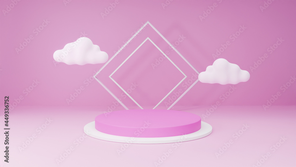 3D Mock up scene for product display presentation, abstract composition background, pink color theme 3D Mock up scene for product display presentation, abstract composition background, pink color theme
