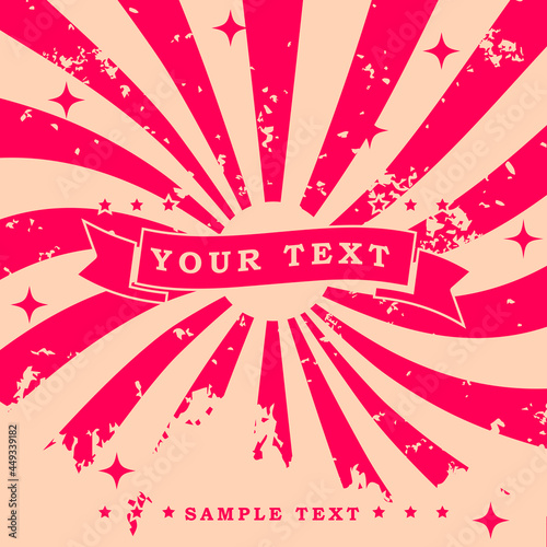 Vintage retro design background with twist pattern, grain texture effect dominated with pink color