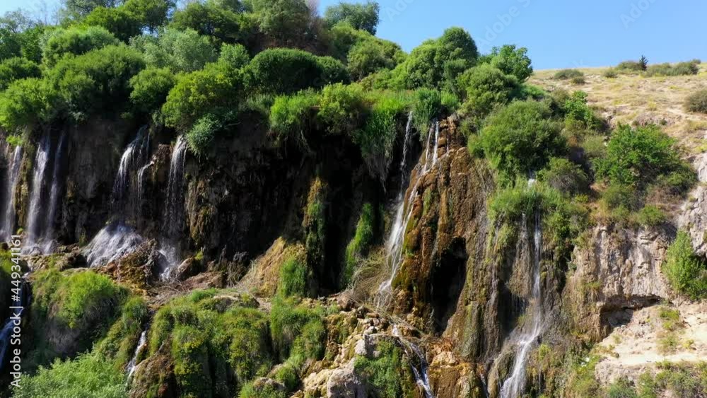 Girlevik Waterfalls are situated 29 km south-east of Erzincan in Turkey. Girlevik Waterfalls are situated 29 km south-east of Erzincan in Turkey.