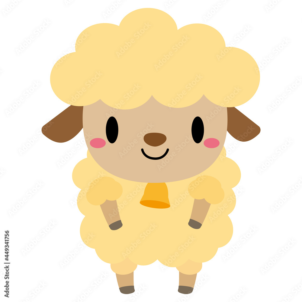 立ちポーズ 動物 イラスト ひつじ01 立ちポーズ 動物 イラスト ひつじ01
