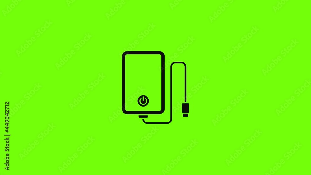 Power bank cable icon animation Power bank cable icon animation