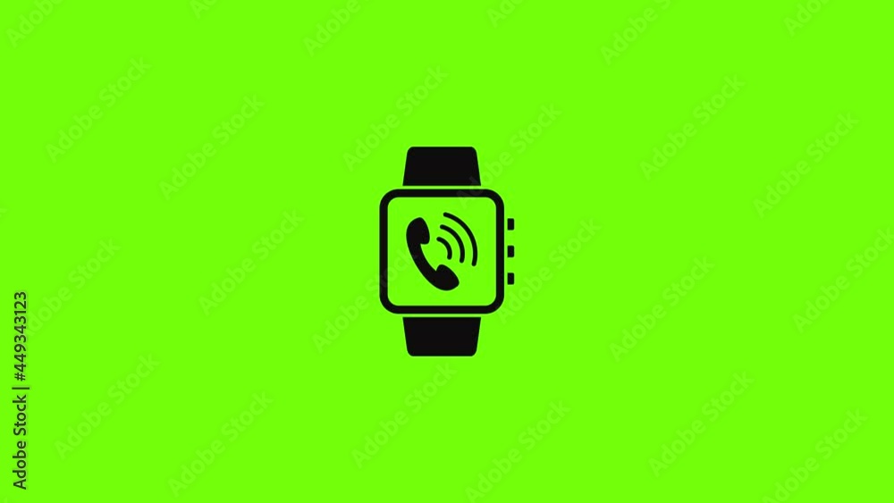 Receive calling on smartwatch icon animation