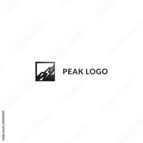 mountain peak logo design. logo template