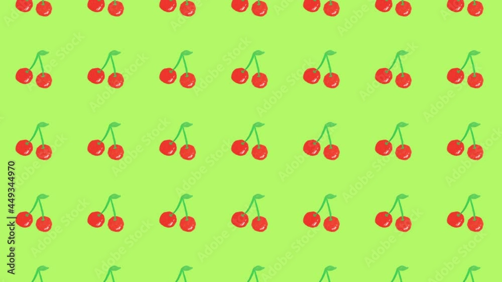 Cherries on the 5 colored changing backgrounds. 4K loopable motion footage. Cherries on the 5 colored changing backgrounds. 4K loopable motion footage.