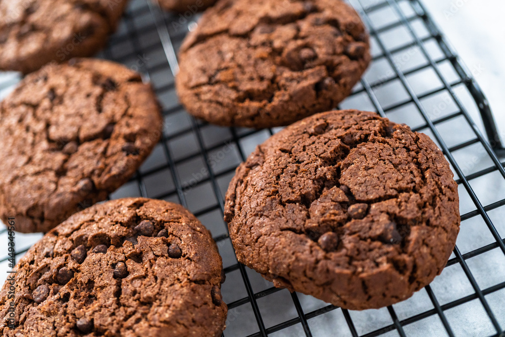 Double chocolate chip cookies Double chocolate chip cookies