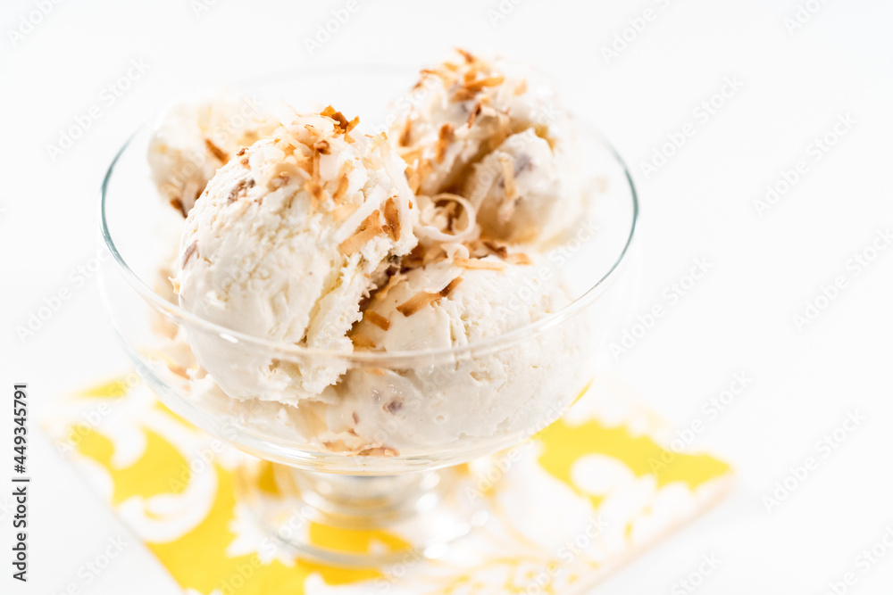 Coconut ice cream