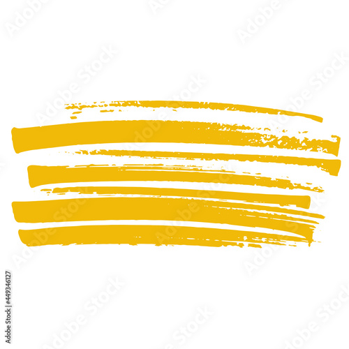 Grunge background, brushstroke.Abstract distress ink texture.Hand-drawn gouache paint strip,smear with roughness and scuffs.Art element for design.Isolated. Vector illustration