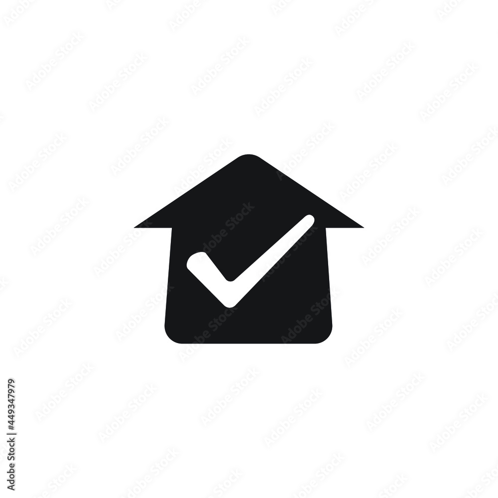 Icon vector graphic of approve home symbol