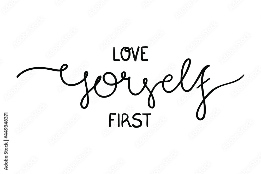 Love Yourself First Script With Rose Tattoo  INKVASION Tattoo Studio   SINGAPORE