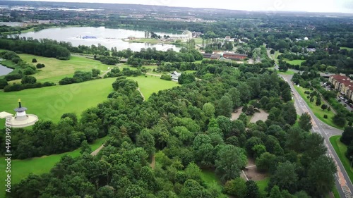 AnAerial View of Cityscape Landscape drone flight photo