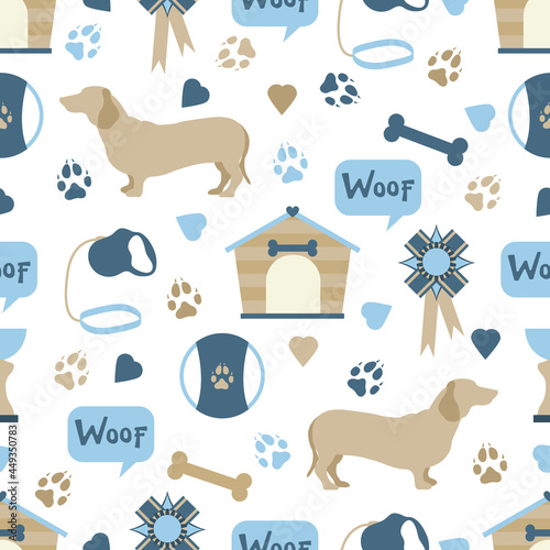 Vector Pattern Pet Shelter Animal Dog Exhibition