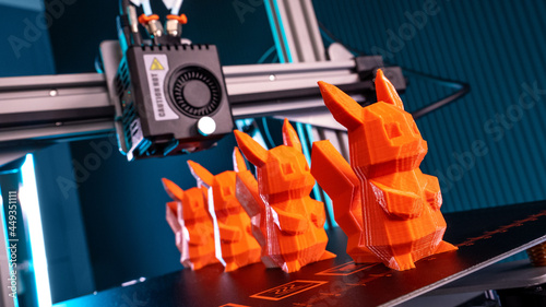 3D printer. 3d printing In workshop photo