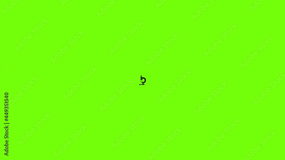 Chemical microscope icon animation