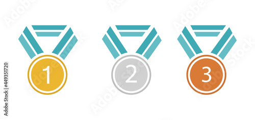 medal icon on a white background, vector illustration