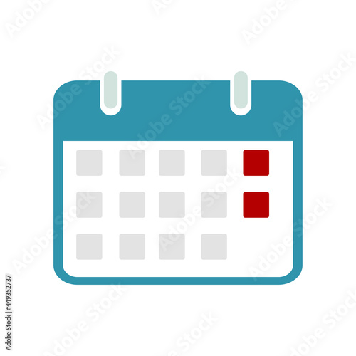 calendar icon on a white background, vector illustration