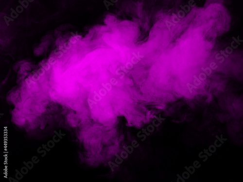 Magenta (fuchsia) smoke on a black background