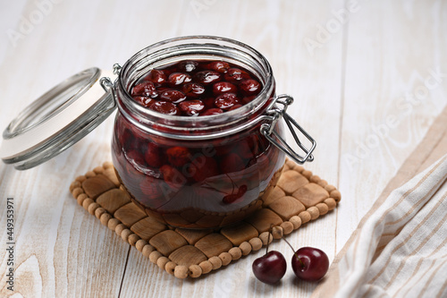 Delicious seedless cherry jam can be canned at home. Cherry is a very tasty and healthy berry. Jam is used as a filling for pies, added to cakes and pastries, served with cheesecakes, pancakes.