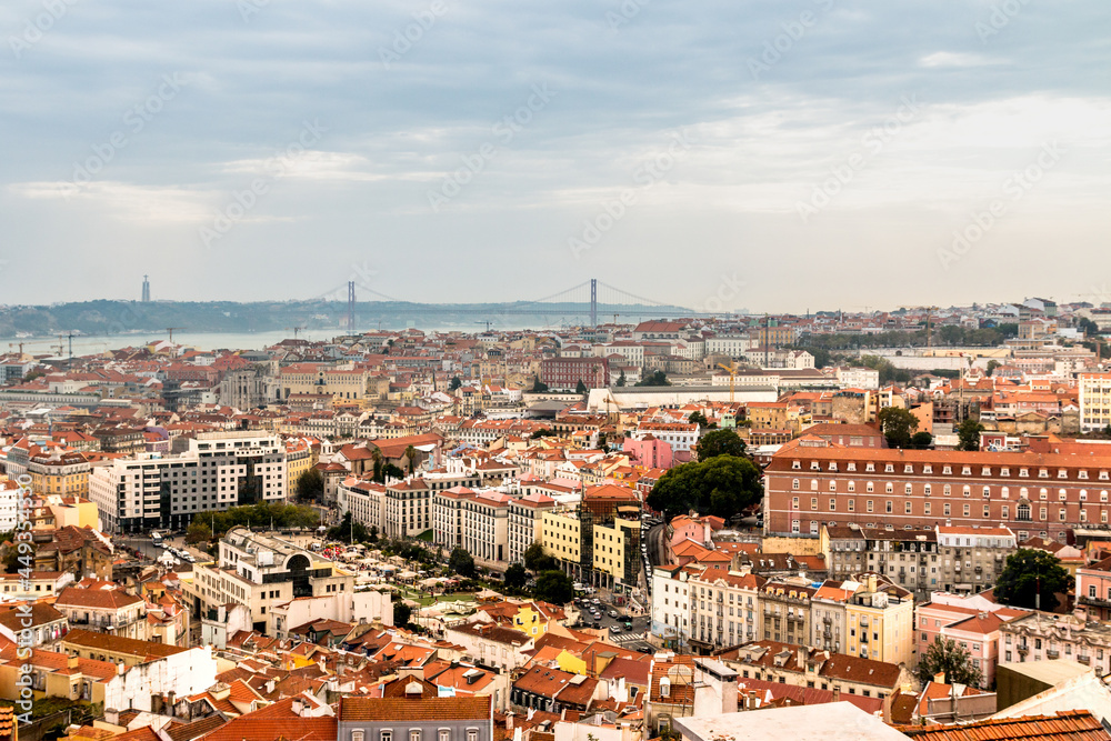 Fototapeta premium Lissabon von oben
