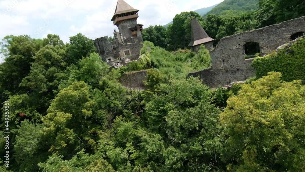 Fantastic aerial shooting of beautiful natural landscape and old ancient medival castle ruins. Birdseye scenery views. POV, fpv drone footage. Fantastic aerial shooting of beautiful natural landscape and old ancient medival castle ruins. Birdseye scenery views. POV, fpv drone footage.