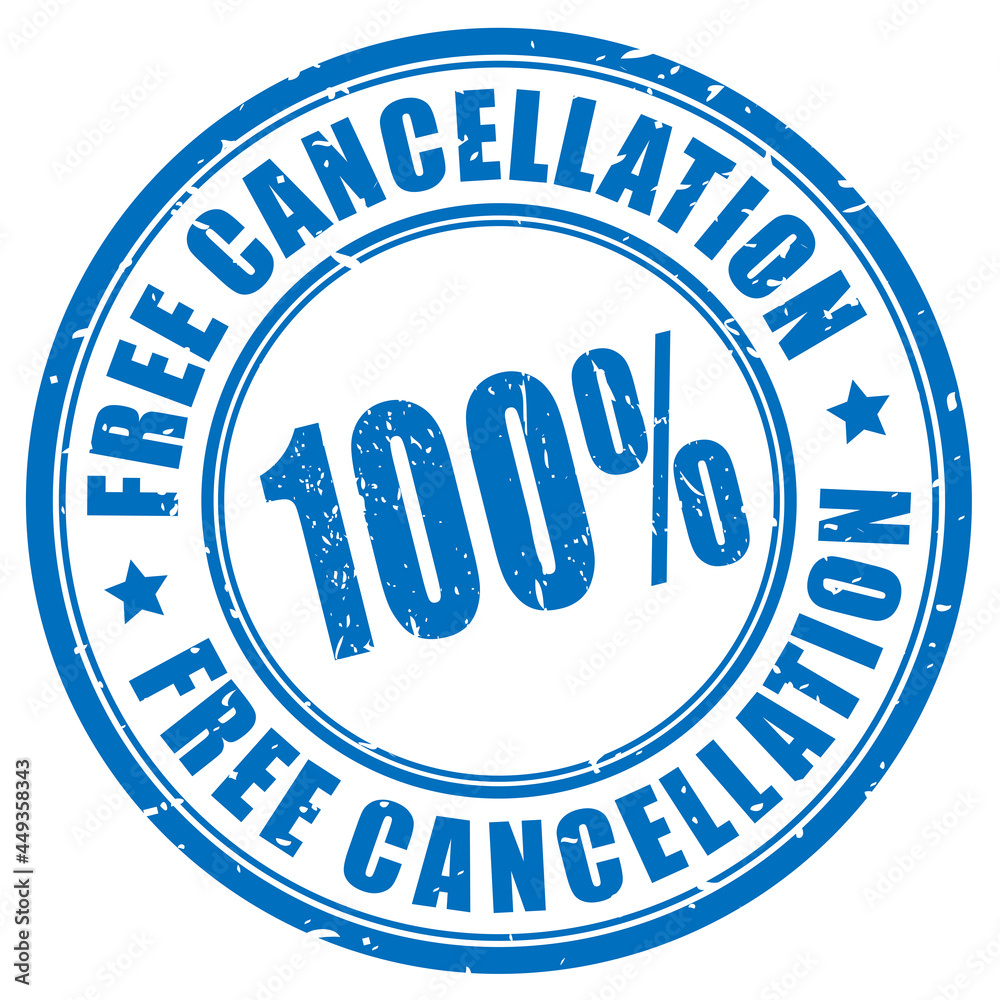 Free cancellation vector rubber stamp