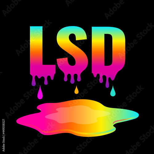 Lsd psychedelic poster design photo