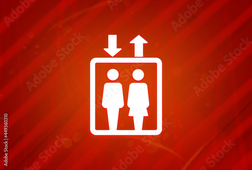 Lift sign icon isolated on abstract red gradient magnificence background