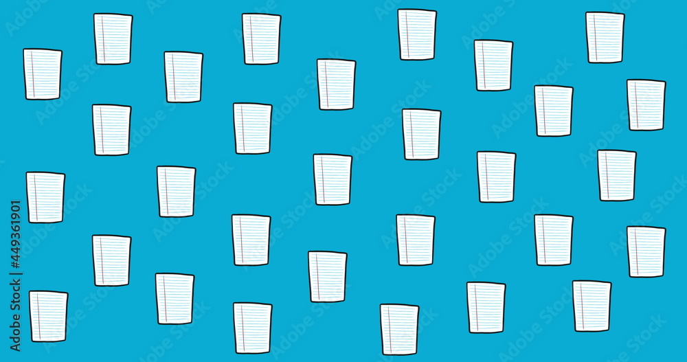 Image of back to school text over school items icons Image of back to school text over school items icons