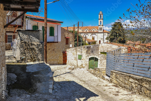The mountain village of Lofu, known since the 14th century, by its name (lofos - hill) describes the features of the local landscape. Stone-paved streets climb on gentle slopes        photo