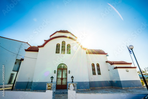 Orthodox church in the village of Vivari, Peloponnes Greece